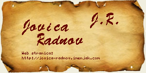Jovica Radnov vizit kartica